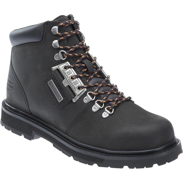 Harley-Davidson Men's Black Templin Lace-Up Motorcycle Boot