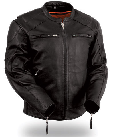 First Manufacturing Men's Vented Sleek Scooter Jacket - Black