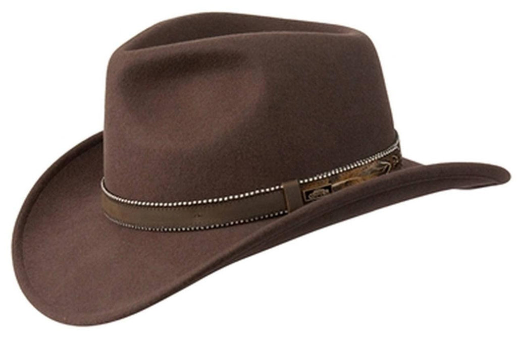 Conner Hats Australian Wool Outback CRUSHABLE Western Cowboy Hat Brown
