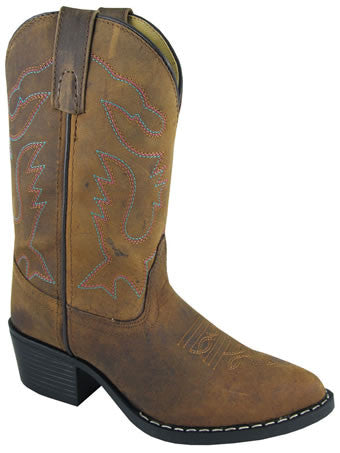 Smoky Mountain Childs Dakota Western Boots - Brown