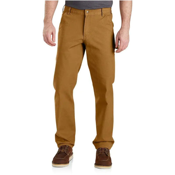 Carhartt Men's Brown Rugged Flex Relaxed Fit Duck Work Pants – Army ...