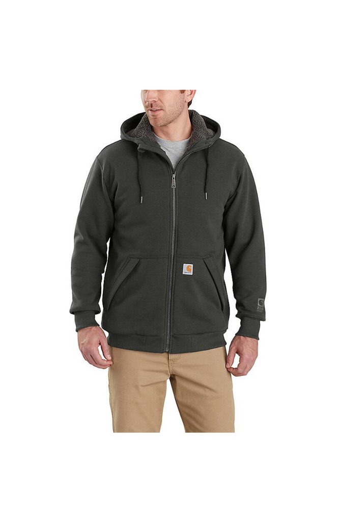 Carhartt Men's Rain Defender Relaxed Fit Midweight Sherpa-Lined Full Zip Jacket
