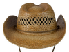 Conner Hats: Sea Grass Western Style Hat With Metal Concho Band