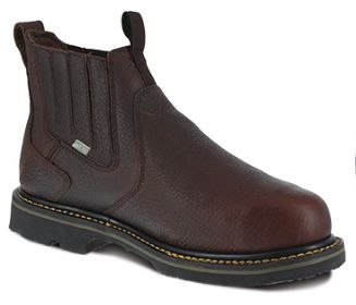 Iron Age - IA5018 Groundbreaker Men's Brown 6" Slip-On Work Boot with CushGuard™ Internal Met Guard