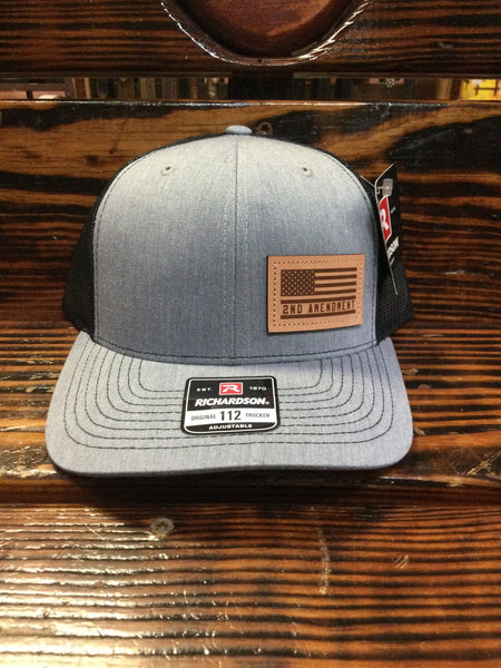 Richardson Dally Cap - 2nd Amendment Grey/Black Trucker Cap
