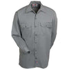 Dickies Shirts: Men's Twill Long Sleeve Work Shirt - Grey