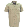 Dickies Shirts: Men's Short Sleeve Work Shirt - Khaki