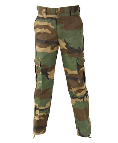 Rothco Pants: Kids Camo BDU R/S Pants Woodland