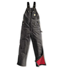Carhartt Overalls: Men's Lined 12 Ounce Duck Bib Overalls Black