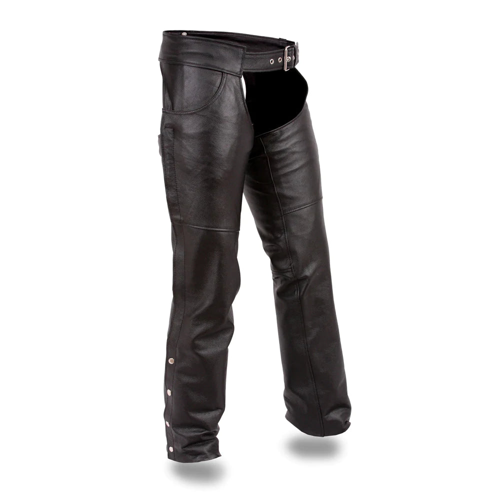 First Manufacturing Rally - Unisex Motorcycle Leather Chaps