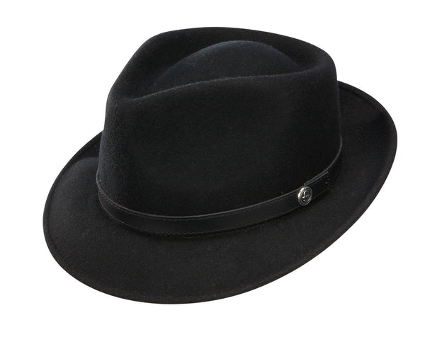 Stetson Prof Wool Felt Fedora Black