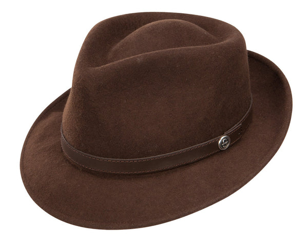 Stetson Prof Wool Felt Fedora Brown