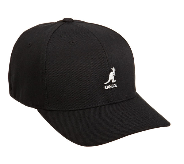 Kangol Hats: Wool Flex Fit Cap Black